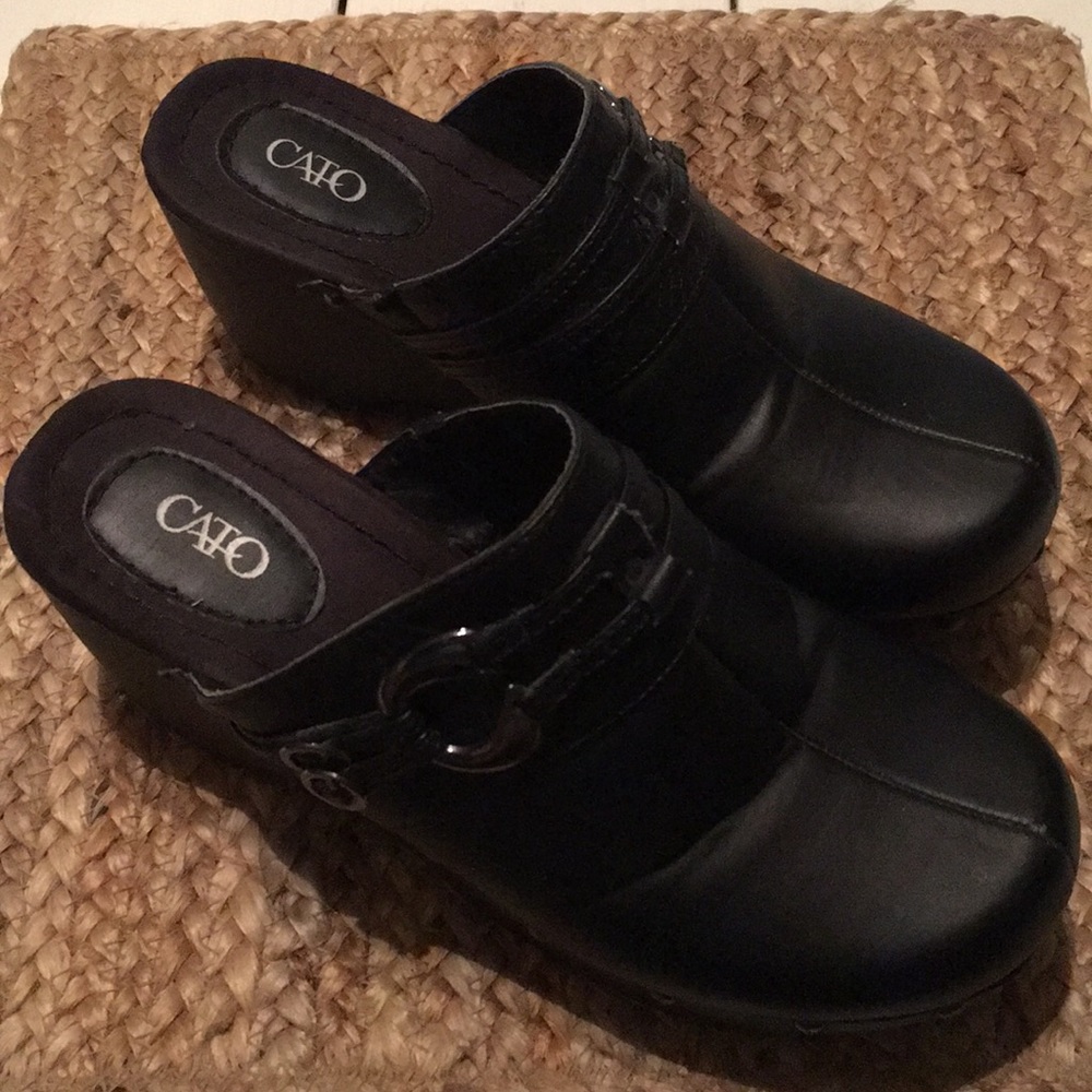 Black Cato Wedge/Clogs Women shoes